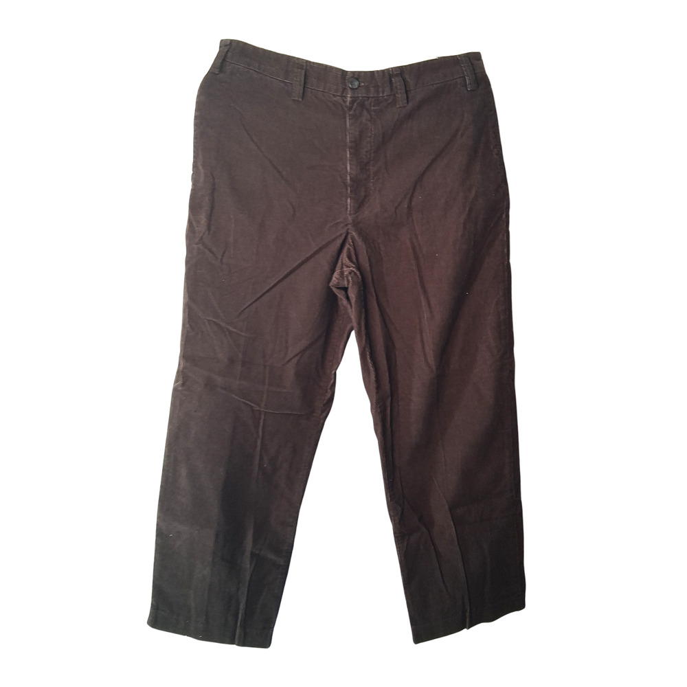 Eddie Bauer Brown Corduroy Pants Mens 38x30 Straight Leg Classic Fit Pants